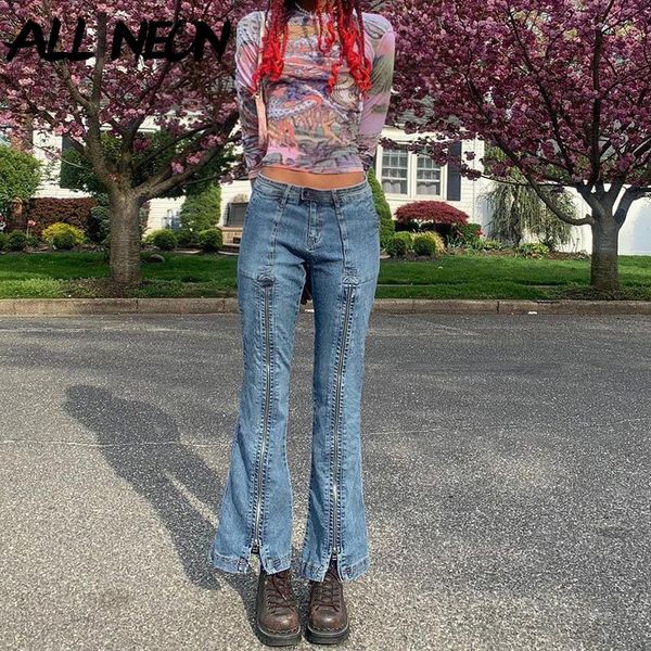 women's jeans allneon 90s aesthetics vintage zipper trim low rise flare y2k retro streetwear full length blue denim trousers autumn sli
women's jeans allneon 90s aesthetics vintage zipper trim low rise flare y2k retro streetwear full length blue denim trousers autumn sli