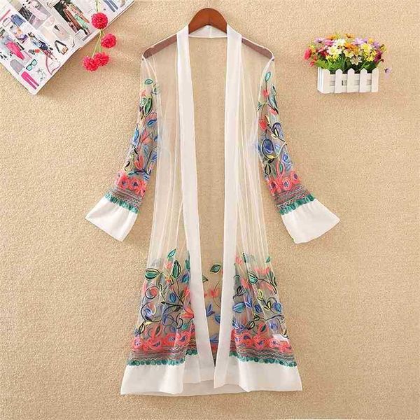 women lace jacket summer autumn vintage floral embroidery outerwear ladies fashion black long coat casaco feminino 210525, Black;brown
women lace jacket summer autumn vintage floral embroidery outerwear ladies fashion black long coat casaco feminino 210525, Black;brown