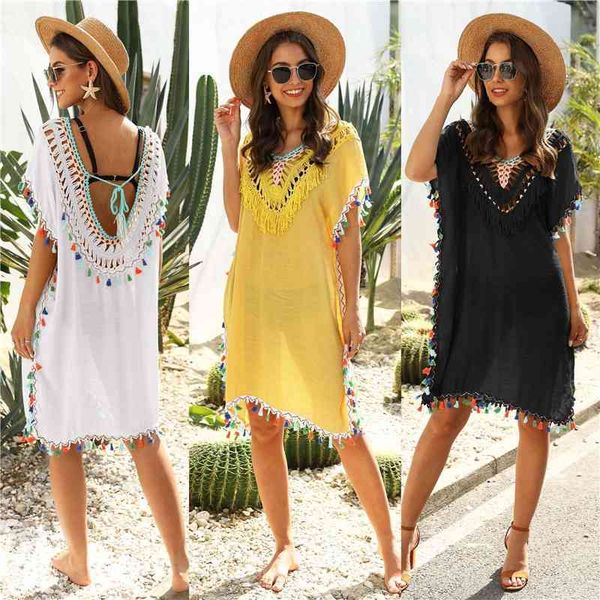 woman beach cover up dress fringe tunic yellow beachwear 2021 summer women tassel bathing suit cover-ups pareos strand jurkjes 210319, White;black
woman beach cover up dress fringe tunic yellow beachwear 2021 summer women tassel bathing suit cover-ups pareos strand jurkjes 210319, White;black