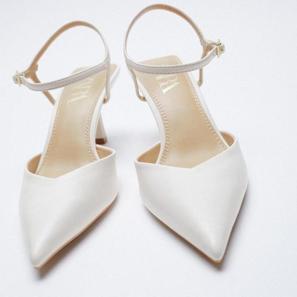 sandals zar summer women's shoes white ankle strap high heel pointed toe rear empty, Black
sandals zar summer women's shoes white ankle strap high heel pointed toe rear empty, Black