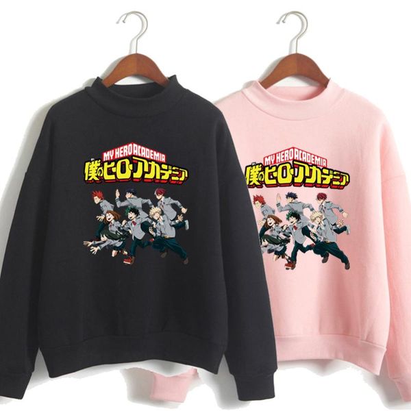 women's hoodies & sweatshirts harajuku my hero academia characters friends printed streetwear casual, Black 
women's hoodies & sweatshirts harajuku my hero academia characters friends printed streetwear casual, Black