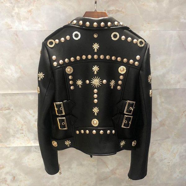 women's leather & faux women jacket spring autumn genuine sheep skin coats ladies belt zipper biker coat female casual outwear, Black
women's leather & faux women jacket spring autumn genuine sheep skin coats ladies belt zipper biker coat female casual outwear, Black