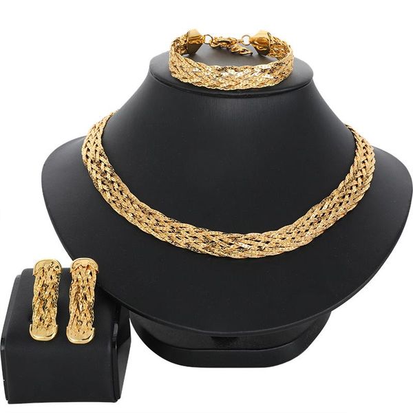 earrings & necklace shiny bead shape wide chain jewelry set copper alloy gold plated fashion earring bracelet women gift, Silver
earrings & necklace shiny bead shape wide chain jewelry set copper alloy gold plated fashion earring bracelet women gift, Silver