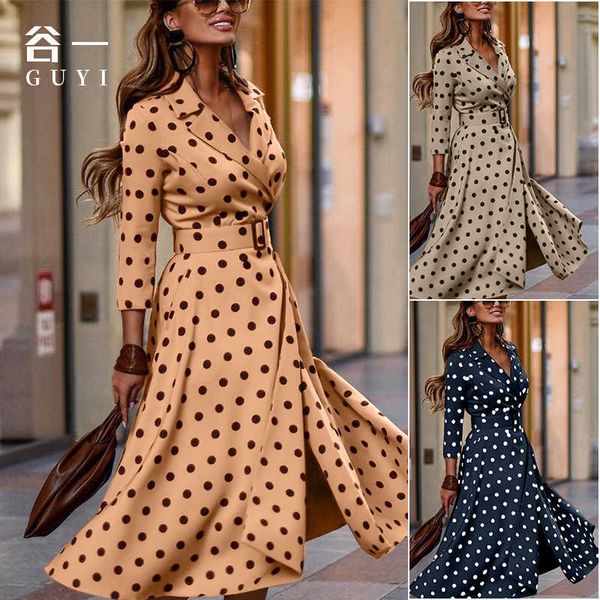 sleeved dress women's autumn dr's 2021 fashion leisure temperament waist trimming drs, Black;gray
sleeved dress women's autumn dr's 2021 fashion leisure temperament waist trimming drs, Black;gray