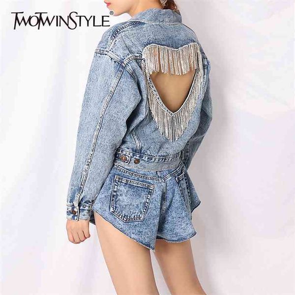 streetwear patchwork diamond jacket for women lapel long sleeve hollow out denim jackets female fashion 210524, White
streetwear patchwork diamond jacket for women lapel long sleeve hollow out denim jackets female fashion 210524, White