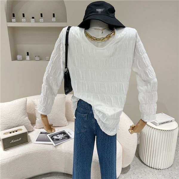 polos spring summer women's niche plied long-sleeve, white current design with loose-v chiffon shirt cleavage
polos spring summer women's niche plied long-sleeve, white current design with loose-v chiffon shirt cleavage