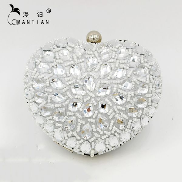 evening bag korean style hand sewn peach heart dinner silver pearl string shoulder
evening bag korean style hand sewn peach heart dinner silver pearl string shoulder