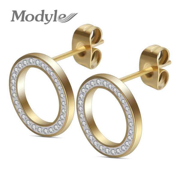 modyle 2021 gold silver color 316l stainless steel cz stone stud earrings for women bijoux jewelry, Golden;silver
modyle 2021 gold silver color 316l stainless steel cz stone stud earrings for women bijoux jewelry, Golden;silver