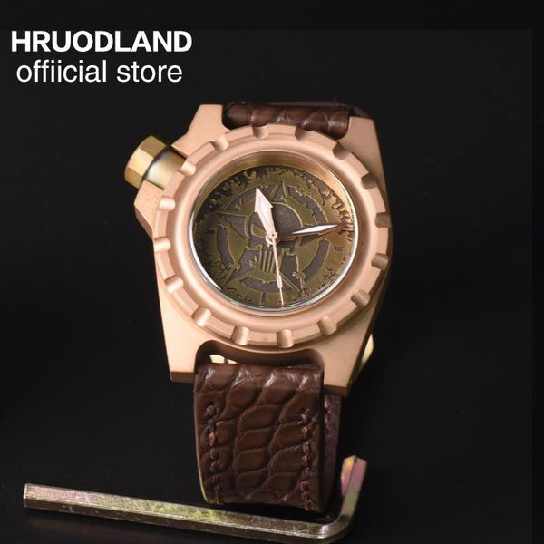 wristwatches hruodland skull bronze men watches 30m waterproof sapphire crystal leather strap retro big automatic mechanical watch for male, Slivery;brown
wristwatches hruodland skull bronze men watches 30m waterproof sapphire crystal leather strap retro big automatic mechanical watch for male, Slivery;brown