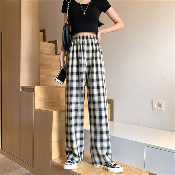 thin korean fashion plaid womens capri harajuku hip hop all match streetwear women casual chic retro teens universal trousers, Black;white
thin korean fashion plaid womens capri harajuku hip hop all match streetwear women casual chic retro teens universal trousers, Black;white