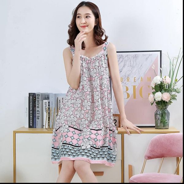 midi night dress printing loose women sleepwear elegant feamle sleeveless spaghetti strap casual nightwear for, Black;red
midi night dress printing loose women sleepwear elegant feamle sleeveless spaghetti strap casual nightwear for, Black;red