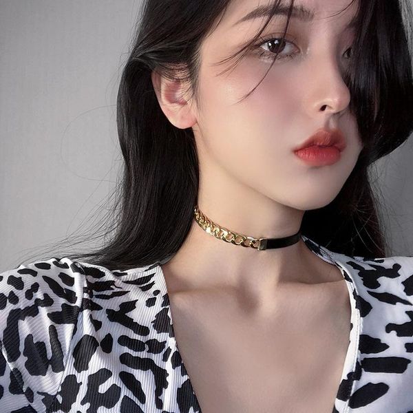 chokers black choker necklace female niche design sense clavicle chain hip hop simple temperament bracelet two wear, Golden;silver
chokers black choker necklace female niche design sense clavicle chain hip hop simple temperament bracelet two wear, Golden;silver