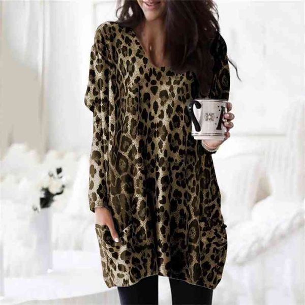 women's leopard print round neck knitted t-shirt fall winter fashion casual pullover medium long sleeve plus size 210522, White
women's leopard print round neck knitted t-shirt fall winter fashion casual pullover medium long sleeve plus size 210522, White