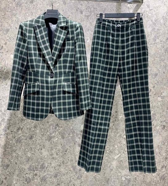 ladies fashion check wool suit jacket + trousers 2-piece set 0113 women's two piece pants, White
ladies fashion check wool suit jacket + trousers 2-piece set 0113 women's two piece pants, White