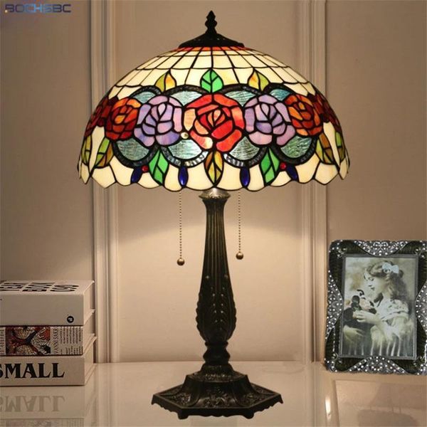 tiffany style table lamp red purple rose leaf lampshade desk light alloy frame stained glass home decor handicraft 16" lamps
tiffany style table lamp red purple rose leaf lampshade desk light alloy frame stained glass home decor handicraft 16" lamps