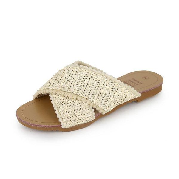 summer cross strap weaving sandals ladies straw hollow out non-slip flat bottom shoes linen slippers beach casual slides, Black
summer cross strap weaving sandals ladies straw hollow out non-slip flat bottom shoes linen slippers beach casual slides, Black