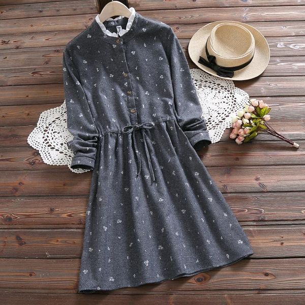 casual dresses mori girl fashion cusual sweet dress 2021 spring arrival ruffled long sleeve print, Black;gray
casual dresses mori girl fashion cusual sweet dress 2021 spring arrival ruffled long sleeve print, Black;gray