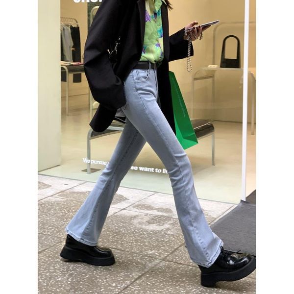 women's jeans office high waist slimming denim flared pants women retro hong kong style trousers 2021 spring/summer street girl, Blue
women's jeans office high waist slimming denim flared pants women retro hong kong style trousers 2021 spring/summer street girl, Blue