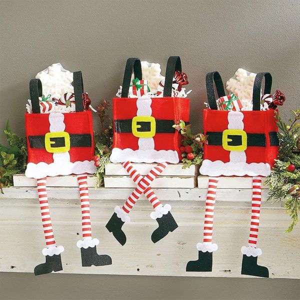 christmas decorations cute candy bag portable striped leg storage hop-pocket with handgrip for apple gift
christmas decorations cute candy bag portable striped leg storage hop-pocket with handgrip for apple gift