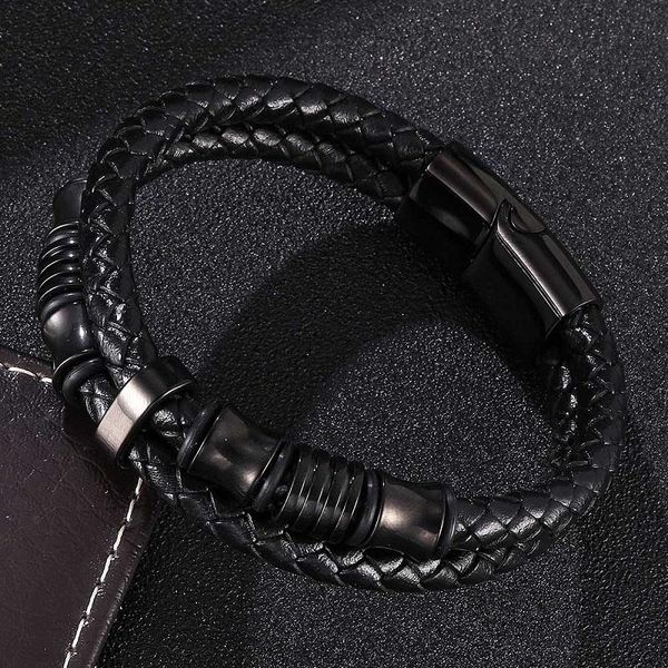 charm bracelets for men black braided leather bracelet magnetic clasps personality male wrist band bangles jewelry gifts st518, Golden;silver
charm bracelets for men black braided leather bracelet magnetic clasps personality male wrist band bangles jewelry gifts st518, Golden;silver
