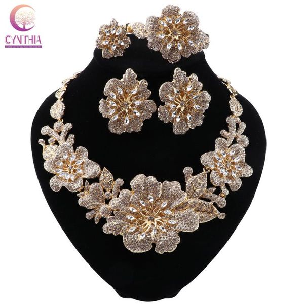 earrings & necklace cynthia bridal dubai gold color flower jewelry sets women fashion ring bracelet african wedding set, Silver
earrings & necklace cynthia bridal dubai gold color flower jewelry sets women fashion ring bracelet african wedding set, Silver