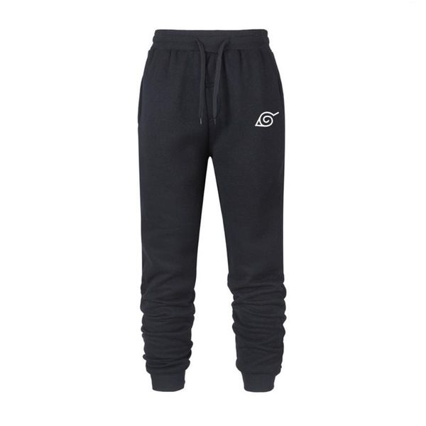 men's pants japanese anime men joggers casual fitness sportswear tracksuit sweatpants autumn winter trousers oversize, Black