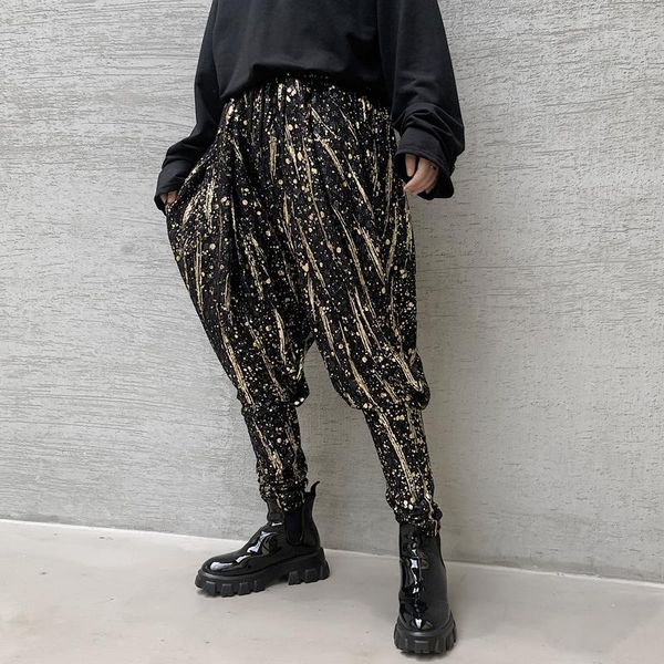 men's pants male streetwear hip hop punk gothic harem joggers sweatpants stage clothing men autumn winter shiny gold pencil, Black
men's pants male streetwear hip hop punk gothic harem joggers sweatpants stage clothing men autumn winter shiny gold pencil, Black