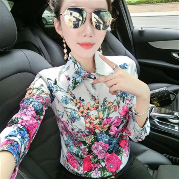 women's blouses & vintage floral women luxury shirts spring fall long sleeve lapel neck printed runway ladies designer blouse slim offi, White
women's blouses & vintage floral women luxury shirts spring fall long sleeve lapel neck printed runway ladies designer blouse slim offi, White