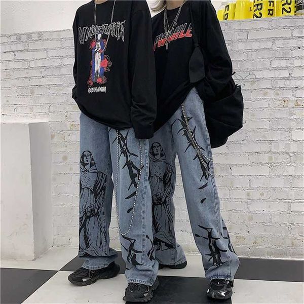 harajuku women jeans pants streetwear printed hippie denim pant korean wide leg pants vintage loose trousers streetwear woman 211112, Blue
harajuku women jeans pants streetwear printed hippie denim pant korean wide leg pants vintage loose trousers streetwear woman 211112, Blue