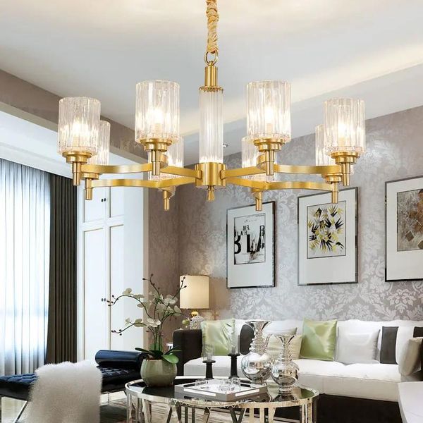 light luxury modern simple crystal chandelier e14 lamp copper+glass living room dining multi-head household lighting lamps pendant
light luxury modern simple crystal chandelier e14 lamp copper+glass living room dining multi-head household lighting lamps pendant