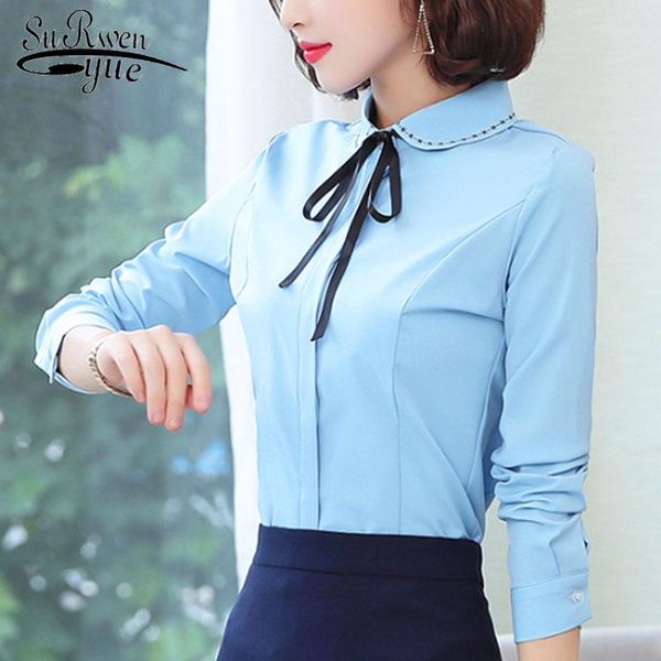 women's blouses & shirts 2021 fashion women chiffon casual notched long sleeve bow clothing office lady 5703 50, White
women's blouses & shirts 2021 fashion women chiffon casual notched long sleeve bow clothing office lady 5703 50, White