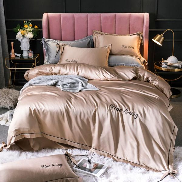 bedding sets washed silk golden set 4pcs/set embroidery duvet cover fitted sheet pillowcase home textile bedclothes bed linen
bedding sets washed silk golden set 4pcs/set embroidery duvet cover fitted sheet pillowcase home textile bedclothes bed linen