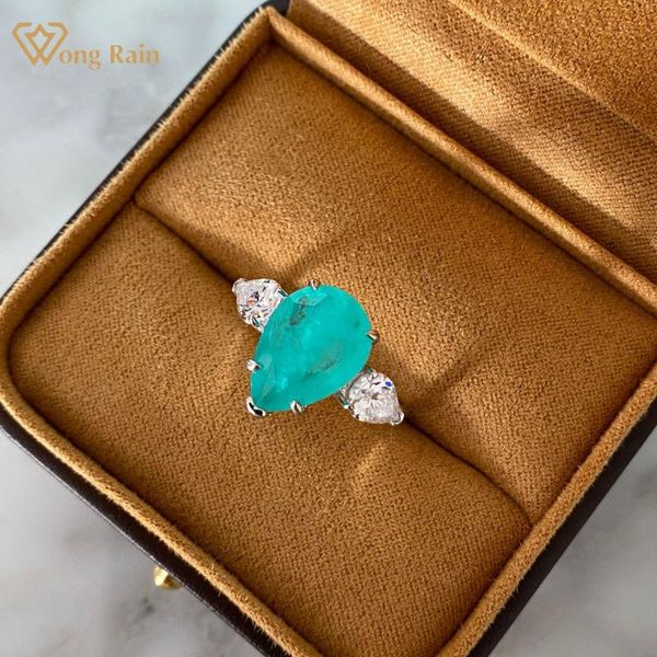 wong rain 925 sterling silver pear cut paraiba tourmaline moissanite gemstone engagement luxuty ring for women fine jewelry cluster rings, Golden;silver
wong rain 925 sterling silver pear cut paraiba tourmaline moissanite gemstone engagement luxuty ring for women fine jewelry cluster rings, Golden;silver