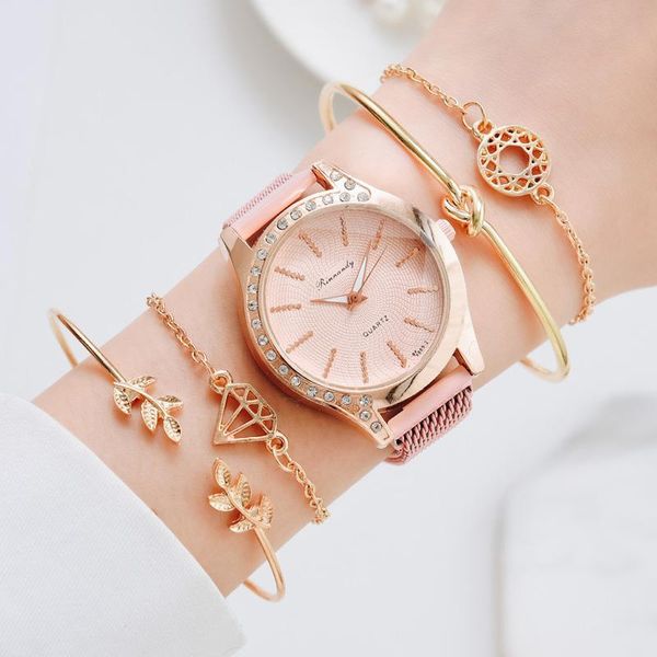 wristwatches women's quartz magnet buckle wristwatch luxury ladies watches all-match fashion woman decorate bracelet watch combination, Slivery;brown
wristwatches women's quartz magnet buckle wristwatch luxury ladies watches all-match fashion woman decorate bracelet watch combination, Slivery;brown