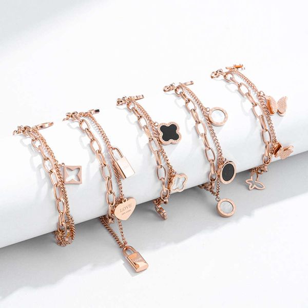 ,bracelet sub b style heavy metal titanium steel bracelet women's 18k rose gold hip hop personalized niche bracelet, Golden;silver
,bracelet sub b style heavy metal titanium steel bracelet women's 18k rose gold hip hop personalized niche bracelet, Golden;silver