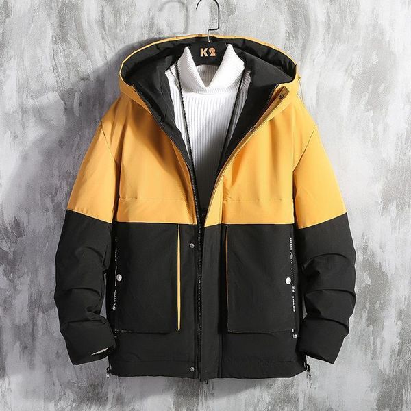 men's down & parkas brand parka men 2021 autumn and winter casual cotton-padded clothes stand-up collar jacket, Black
men's down & parkas brand parka men 2021 autumn and winter casual cotton-padded clothes stand-up collar jacket, Black