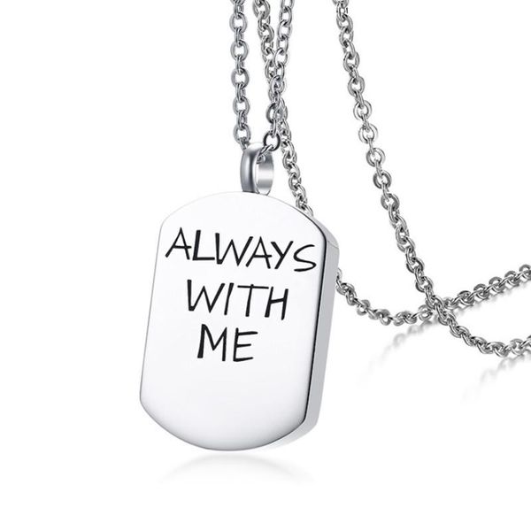pendant necklaces simple titanium steel cremation urn necklace opening with english words, Silver
pendant necklaces simple titanium steel cremation urn necklace opening with english words, Silver