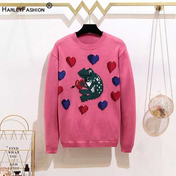 women's sweaters harleyfashion european style warm sweater o-neck animal heart embroidery pullovers knit sweet high quality, White;black
women's sweaters harleyfashion european style warm sweater o-neck animal heart embroidery pullovers knit sweet high quality, White;black