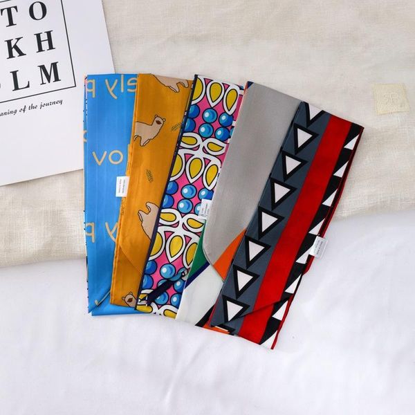 scarves 2021 fashion 100*7 small hairband lovely print long silk scarf wrist ribbon skinny for women, Blue;gray
scarves 2021 fashion 100*7 small hairband lovely print long silk scarf wrist ribbon skinny for women, Blue;gray