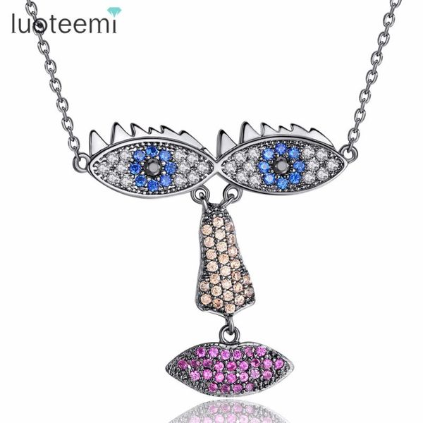 pendant necklaces luoteemi 3colors trendy face design colorful round crystal necklace for women fashion multi zircon jewelry, Silver
pendant necklaces luoteemi 3colors trendy face design colorful round crystal necklace for women fashion multi zircon jewelry, Silver