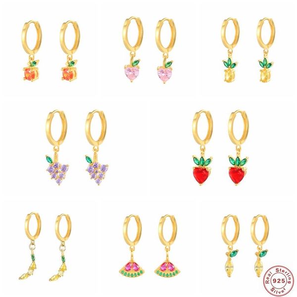 hoop & huggie 925 sterling silver earrings korean summer cute crystal fruit earring aros fresa platano women jewerly pendientes brincos, Golden;silver
hoop & huggie 925 sterling silver earrings korean summer cute crystal fruit earring aros fresa platano women jewerly pendientes brincos, Golden;silver