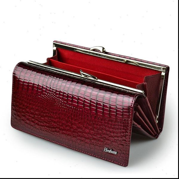 designer genuine leather women wallet female long clutch money bag brand alligator ladies coin purse wifes, Red;black
designer genuine leather women wallet female long clutch money bag brand alligator ladies coin purse wifes, Red;black