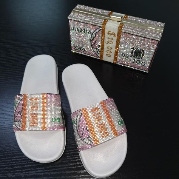 slippers women outdoor sparking summer beach flip flops usd money diamond crystal sandals ladies luxury slides flat shoe fashion, Black
slippers women outdoor sparking summer beach flip flops usd money diamond crystal sandals ladies luxury slides flat shoe fashion, Black