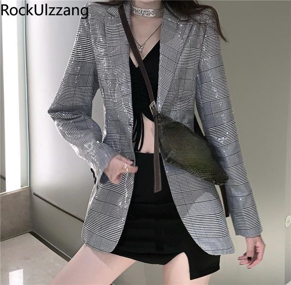 fall long sleeve slim silver grey sequin plaid blazer ladies fashion elegant luxury office work coat outfit women suit women's suits &, White;black
fall long sleeve slim silver grey sequin plaid blazer ladies fashion elegant luxury office work coat outfit women suit women's suits &, White;black
