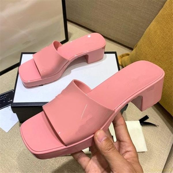 slippers desinger candy color jelly pvc platform women shoes summer square open toe heels mules outdoor beach dress thick sole, Black
slippers desinger candy color jelly pvc platform women shoes summer square open toe heels mules outdoor beach dress thick sole, Black