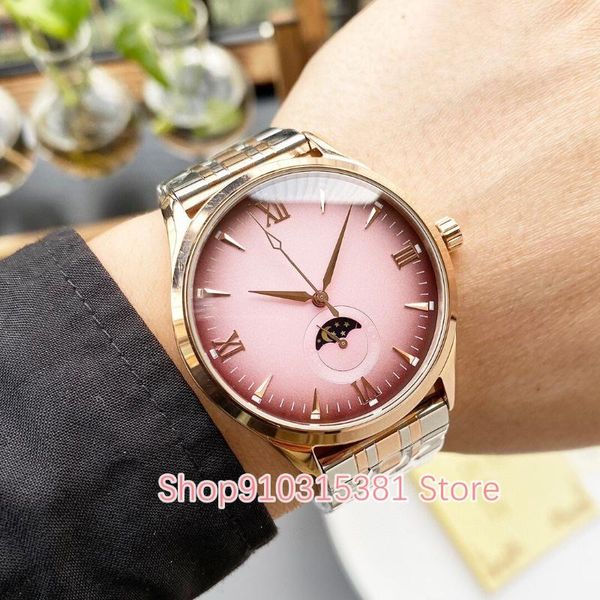 wristwatches luxury men geometric moon and star watches stainless steel automatic mechanical watch male rome number clock 40mm waterproof, Slivery;brown
wristwatches luxury men geometric moon and star watches stainless steel automatic mechanical watch male rome number clock 40mm waterproof, Slivery;brown