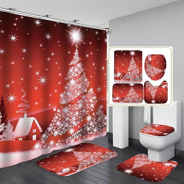 shower curtains red christmas tree toilet seat cushion curtain waterproof bathroom cover mat non-slip rug set
shower curtains red christmas tree toilet seat cushion curtain waterproof bathroom cover mat non-slip rug set