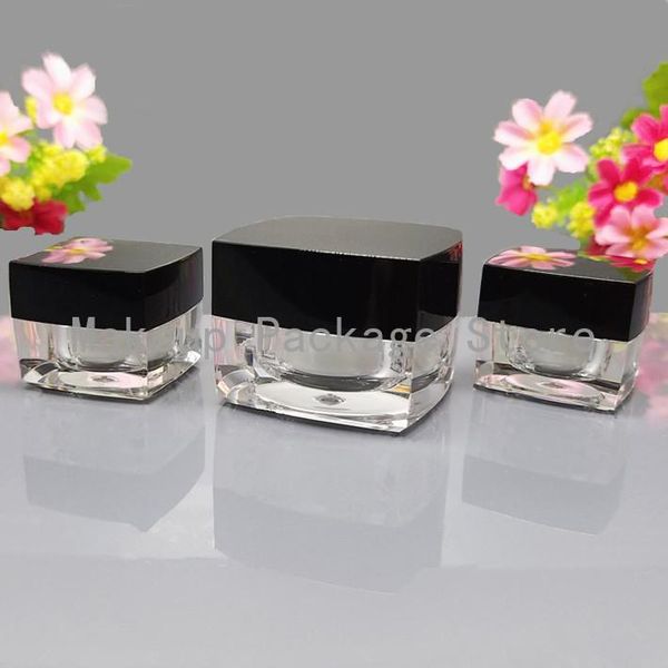 storage bottles & jars 20pcs 5/10/15/30g empty clear square acrylic eye face cream jar black cover mini trial cosmetic packing sub bottling
storage bottles & jars 20pcs 5/10/15/30g empty clear square acrylic eye face cream jar black cover mini trial cosmetic packing sub bottling