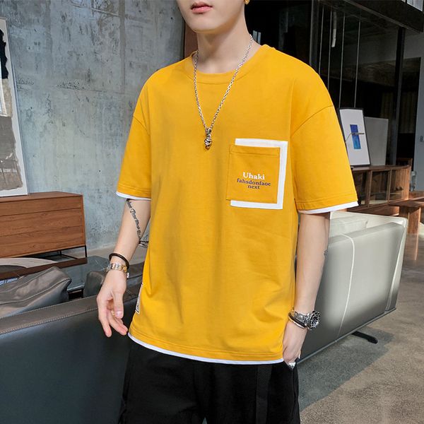 men's t shirts 2021 summer short sleeve autumn korean loose youth handsome base student trend, White;black
men's t shirts 2021 summer short sleeve autumn korean loose youth handsome base student trend, White;black