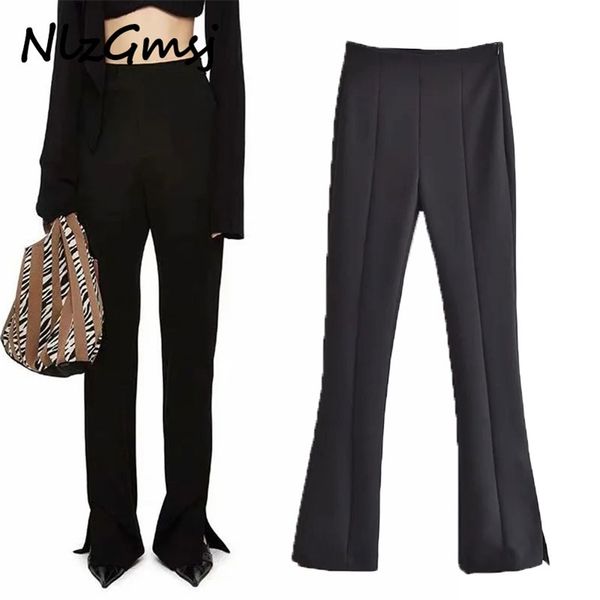 pant women vintage flare pants autumn high waist elastic trousers ankle length side zipper plus size 04 210628, Black;white
pant women vintage flare pants autumn high waist elastic trousers ankle length side zipper plus size 04 210628, Black;white